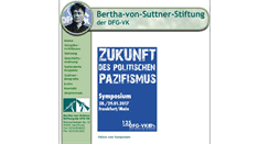 Desktop Screenshot of bertha-von-suttner-stiftung.de